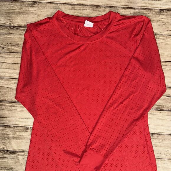 ZYIA Activewear Red Chill Long Sleeve Top Size Large - Picture 1 of 9